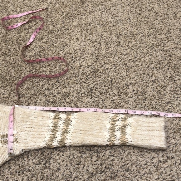 Free People Linus Eyelash Sweater Size Small Cream Tan Striped Pullover - Picture 9 of 9